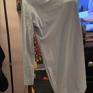 Baby blue one sleeve dress